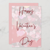 Niedlich Hearts Einfache Valentinstag-Karte Feiertagskarte (Vorne/Hinten)