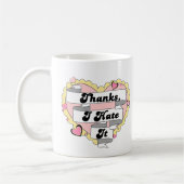 Niedlich Hearts Gelbe Spitzen und Rosa Danke, ich Kaffeetasse (Links)