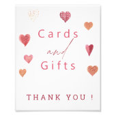 Niedlich Hearts Girly Babyduschkarten und Geschenk Fotodruck (Vorne)