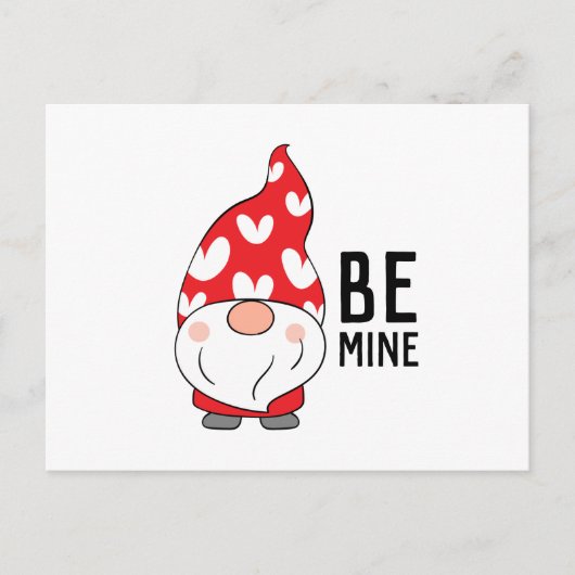 Niedlich Hearts Gnome Valentine Postkarte (Vorderseite)