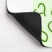 Niedlich Hearts Green Mousepad (Ecke)
