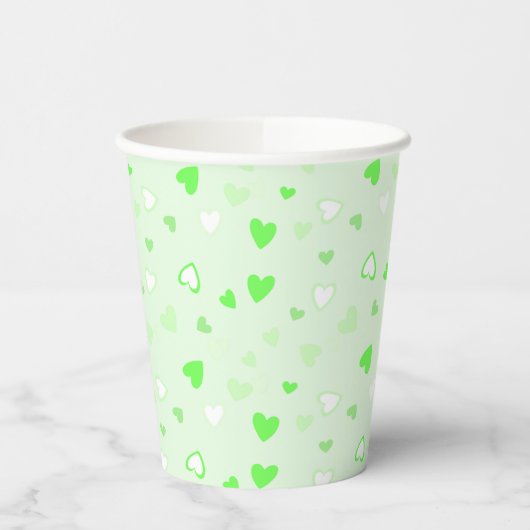Niedlich Hearts Green Pappbecher (Links)