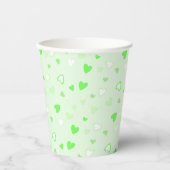Niedlich Hearts Green Pappbecher (Vorderseite)