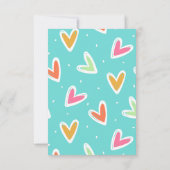 Niedlich Hearts Happy Valentine's Day Card Einladung (Rückseite)