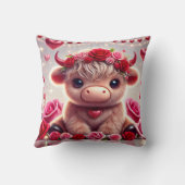 Niedlich Hearts Höhere Kuhwale Kissen (Rückseite)