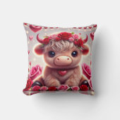 Niedlich Hearts Höhere Kuhwale Kissen (Vorderseite)