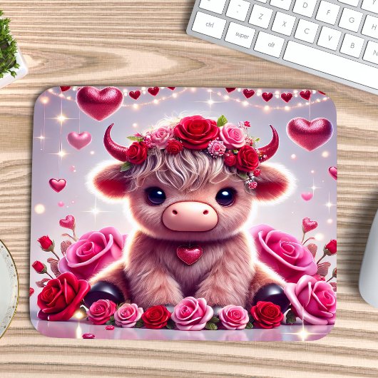 Niedlich Hearts Höhere Kuhwale Mousepad