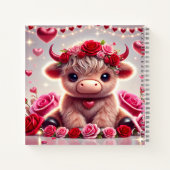 Niedlich Hearts Höhere Kuhwale Notizblock (Rückseite)