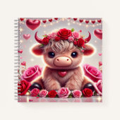 Niedlich Hearts Höhere Kuhwale Notizblock (Vorderseite)