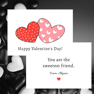 Niedlich Hearts Kinder Schule Valentine Card