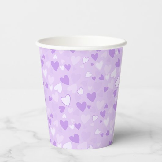 Niedlich Hearts Lavender Pappbecher (Rückseite)