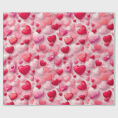 Niedlich Hearts Liebe Valentinisches Geschenk Geschenkpapier (Flach)