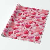 Niedlich Hearts Liebe Valentinisches Geschenk Geschenkpapier (Ungerollt)