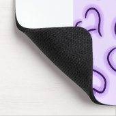 Niedlich Hearts Lila Mousepad (Ecke)