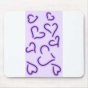 Niedlich Hearts Lila Mousepad
