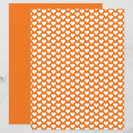Niedlich Hearts Muster Pumpkin Orange Scrapbook Pa