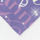 Niedlich Hearts Periwinkle Baby Girls Name Fleecedecke (Ecke)
