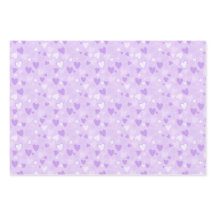 Niedlich Hearts Print Lavendel Wrapping Sheet Set