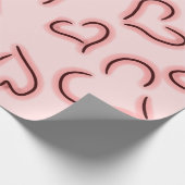 Niedlich Hearts Red Geschenkpapier (Ecke)