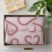 Niedlich Hearts Red Seidenpapier (Geschenk)