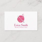 Niedlich Hearts Rosa Crochet Garne Visitenkarte (Vorderseite)