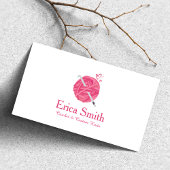 Niedlich Hearts Rosa Crochet Garne Visitenkarte
