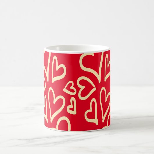 Niedlich Hearts Roter Valentinstag Kaffeetasse (Mittel)