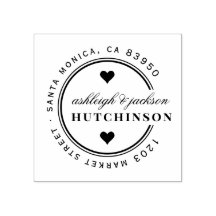 Niedlich Hearts Round Wedding Rücksendeadresse