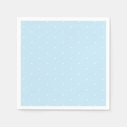 Niedlich hellblau Tiny polka Punkte Muster chic Serviette (Vorderseite)