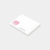 Niedlich Helle Mama Rosa Personalisiert Post-it Klebezettel (angewinkelt)