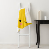 Niedlich-Hellgelbe Sonnenmonogramm Name Baby Sherpadecke (Beispiel)