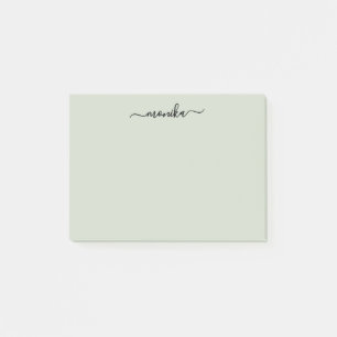 Niedlich-Hellgrün-Individuelle Name Post-it Klebezettel