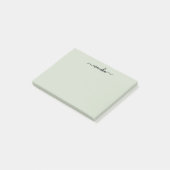 Niedlich-Hellgrün-Individuelle Name Post-it Klebezettel (angewinkelt)