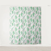 Niedlich-Hellgrün-Wüstenmuster Wandteppich (Vorderseite)