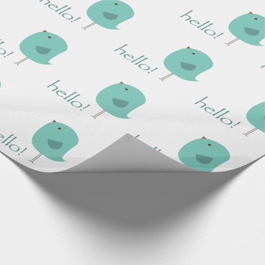 Niedlich Hello Bird Geschenkpapier (Ecke)