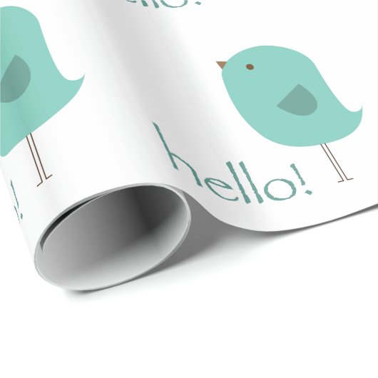 Niedlich Hello Bird Geschenkpapier (Rolleneckpunkt)