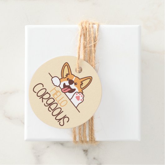 Niedlich Hello Corgi Dog Geschenkanhänger (Beispiel)