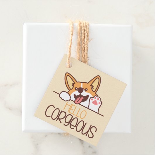 Niedlich Hello Corgi Dog Geschenkanhänger (Beispiel)
