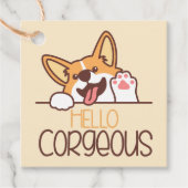 Niedlich Hello Corgi Dog Geschenkanhänger (Vorderseite)