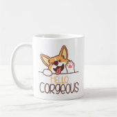 Niedlich Hello Corgi Dog Kaffeetasse (Links)
