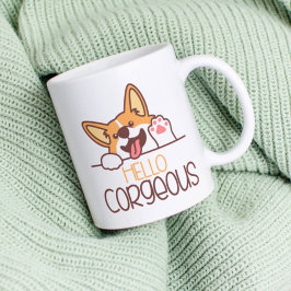 Niedlich Hello Corgi Dog Kaffeetasse
