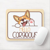 Niedlich Hello Corgi Dog Mousepad (Mit Mouse)