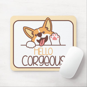 Niedlich Hello Corgi Dog Mousepad