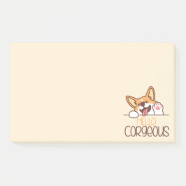 Niedlich Hello Corgi Dog Post-it Klebezettel