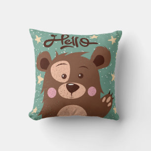 Niedlich Hello Little Bear Kissen