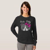 Niedlich Hello Pitty Liebe Pitbull Dog Lover Pitbu T-Shirt (Vorne ganz)