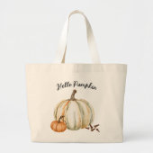 Niedlich Hello Pumpkin Gewürz Cosy Fall Jumbo Stoffbeutel (Vorne)