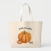 Niedlich Hello Pumpkin Gewürz Cosy Fall Jumbo Stoffbeutel (Vorne)