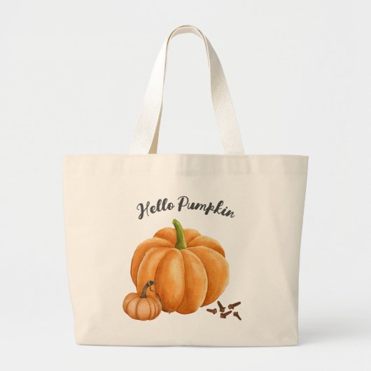 Niedlich Hello Pumpkin Gewürz Cosy Fall Jumbo Stoffbeutel (Vorne)