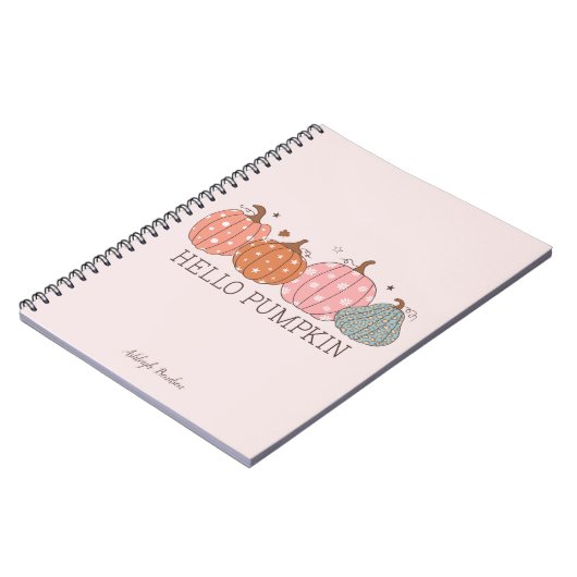 Niedlich Hello Pumpkin Personalisiert Notizblock (Linke Seite)